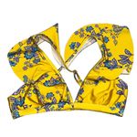 Sam Edelman  Yellow Provençal Floral Ruffle Shoulder Bikini Top Photo 5