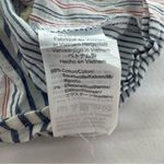 Madewell  Short Sleeve Tie Front Shirt Blue Rawley Stripe Size M Boxy Boho Preppy Photo 5