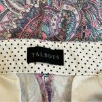 Talbots Women’s cropped pastel colored floral paisley casual pants Size 6 Photo 3