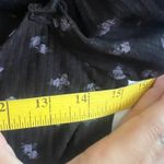 Hesperus Black Floral Puff Sleeve Babydoll Top, Cottagecore Y2K Milkmaid Romantic Small Photo 4