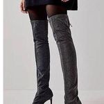 Anthropologie Free People Vicenza Shimmer Over The Knee Boots Size 37 Photo 0