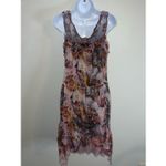 Vintage Silk Butterfly Fairy Princess Floral Top/Mini Dress Purple Size M Photo 7