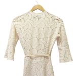 Reformation Lianne Crochet Lace Wrap Bell Sleeve Mini Dress Ivory Cream Size 2 Photo 9