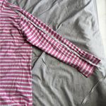 J.Crew Long-Sleeve Knit Pajama Set Women's Size L Pink White Striped Cozy Photo 9