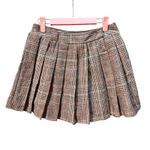 NWT MakeMeChic Apricot Plaid Pleated Mini Skort Drop Waist A Photo 5