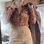 Nasty Gal floral tie blouse Photo 4