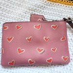 Coach NWOT Wristlet Wallet Nude Pink With Heart Print Photo 2