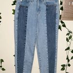 Garage Two Tone Color Block Mom Jeans Photo 0