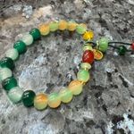 NWOT Green Yellow and Red Beaded Bracelet Photo 2