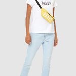 Levi's NWT  White Fitted Graphic Boho 100% Cotton Short Sleeve Tee Size Small Photo 4