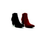 Glam Girl Fashion Black Ankle Boots with Fringe Size 9 Photo 4