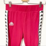 Kappa  Size Small Dark Pink Side Logo Stripe Athletic Leggings Photo 1
