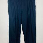 J.Jill Stretch Linen Cropped Pants Navy Blue Sz Medium Photo 1