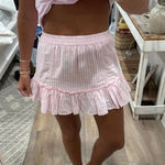Love Shack Fancy  pink and white striped skirt  Size petite so xs-s,  I am a small and fits me great  Photo 0