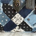 Coach Mercer Bag Satchel 30 in Canyon Quilt Denim Blue Black Shoulder Photo 4