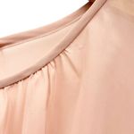 Dessy Collection Puff Sleeve Blouson Overlay Chiffon Maxi Dress in Blush size 14 Pink Photo 7