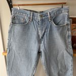 Levi's Vintage Levi’s 505 Light Wash Distressed Zip Fly Straight Leg Jeans Size 32 x 30 Photo 5