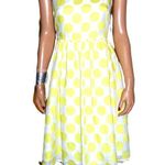 Loft Ann Taylor Yellow White Polka Dot Dress 4 Photo 2