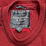 Abercrombie & Fitch Y2K Red Muscle Thermal Waffle Knit Extra Long Sleeve M Photo 6