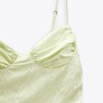 ZARA Satin Effect Ruched Drapped Mini Dress Photo 3