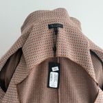 Rag and Bone Slade Blazer Womens 6 Brown Geo Cotton Knit Equestrian Office Career Photo 6
