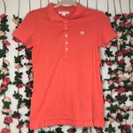 Aeropostale  Orange Coral Polo Top Embroidered A87 Logo Photo 0
