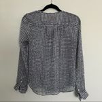 Joe Fresh '' Printed Tunic Half Button Down Long Sleeve. Blue and White. S/P Photo 4
