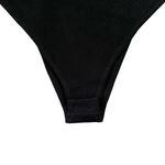 Olivaceous women's size medium black long sleeve ribbed mock neck bodysuit Photo 7