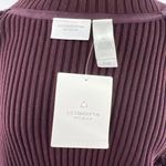 Liz Claiborne  1X Women Purple Eggplant Quilted & Sweater Full Zip Jacket Photo 6