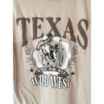 Charlotte Russe  T Shirt Women's S Beige Texas Rodeo Cowboy Tee Short Sleeve NEW Photo 4