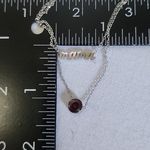 Silver Stainless Steel Double Strand MAMA Necklace New Red Photo 3