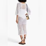 Melissa Odabash Brooke Crochet Knit Cotton Midi Dress Coverup White Size M Photo 2