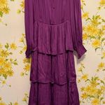 Strut & Bolt Tiered satin maxi dress in Purple Photo 10