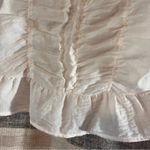 Sienna Sky White Ruffle Crop Top Size Medium Photo 3