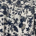 Flax  Floral Blue White Linen Button Down Jacket Shirt Size XS Photo 4