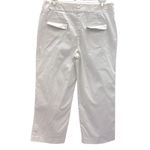 Merona White Cotton Contour Fit Cropped 2 Pocket Stretch Pants Womens 12 Photo 4