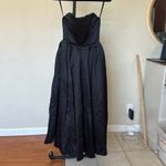 House Of CB  contessa Black Strapless Satin Corset Midi‎ Dress NWOT Size XS Photo 3