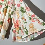 Flying Tomato White Floral Off the Shoulder Boho Loose Fitting Blouse Photo 3