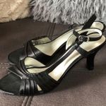 Liz Claiborne BlackSatinFabric Slingback Sandals 6 Photo 1