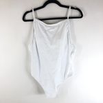 ANDIE  Swim The Paloma Rib One Piece Swimsuit Tieback Square Neck White XXL Photo 2