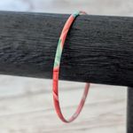 Vintage Bracelet Red & Green Thin Bangle Photo 2