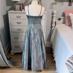 Nina Canacci Maxi Dress Spaghetti Strap Gray Beaded Womens Small Ballroom Photo 3