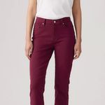 Levi's Levi’s Women’s Pants 8M Burgundy Maroon Mid Rise Stretch Casual Trousers Jeans Photo 0