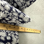 French Connection Top Womens 12 Blue Abstract Floral Short Sleeve Flowy Boho Photo 3