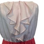 EXPRESS  Size 12 Two-Tone Pink Ruffled Strapless Dress Photo 2