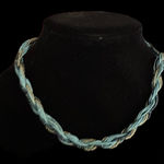 Lucky Brand beaded embroidered Chic Twisted necklace lightweight chocker 19” Photo 0