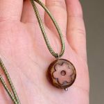 Handmade quality Czech glass bead fairy boho vintage retro style necklace🌿✨ Photo 3