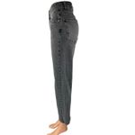 Cotton On Women's Black Frayed Raw Hem Stretch Straight Leg Denim Jeans Pants 4 Photo 1