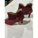 Adrienne Vittadini Woman’s Shaye Mauve Suede Pt Toe Back Zip Heel 8.5 M Bootie Photo 2