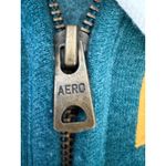 Vintage Aeropostale Full Zip Hoodie Sweatshirt Teal Yellow Number 87 XS Teen Green Size undefined Photo 6